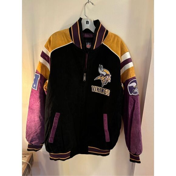 Minnesota Vikings Leather Jacket - Picture 1 of 6